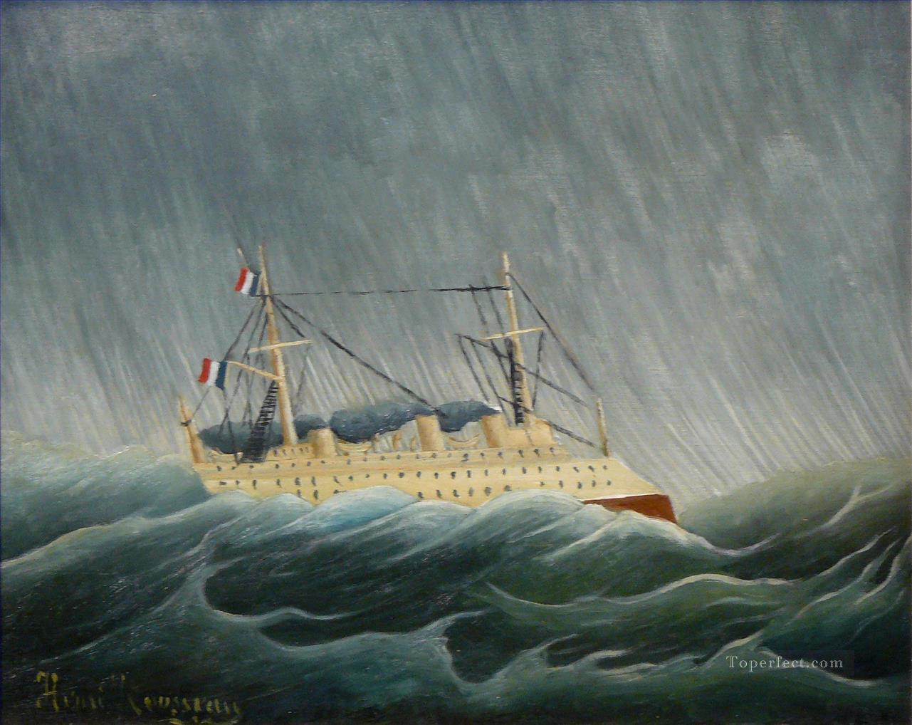 the storm tossed vessel Henri Rousseau Oil Paintings